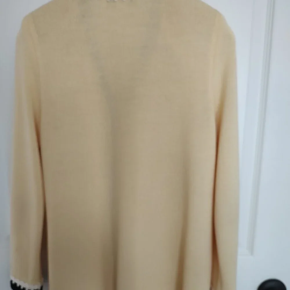 ST. JOHN COLLECTION SANTANA KNIT JACKET BY MARIE GRAY L/S PALE YELLOW SZ 4 - Picture 2 of 13